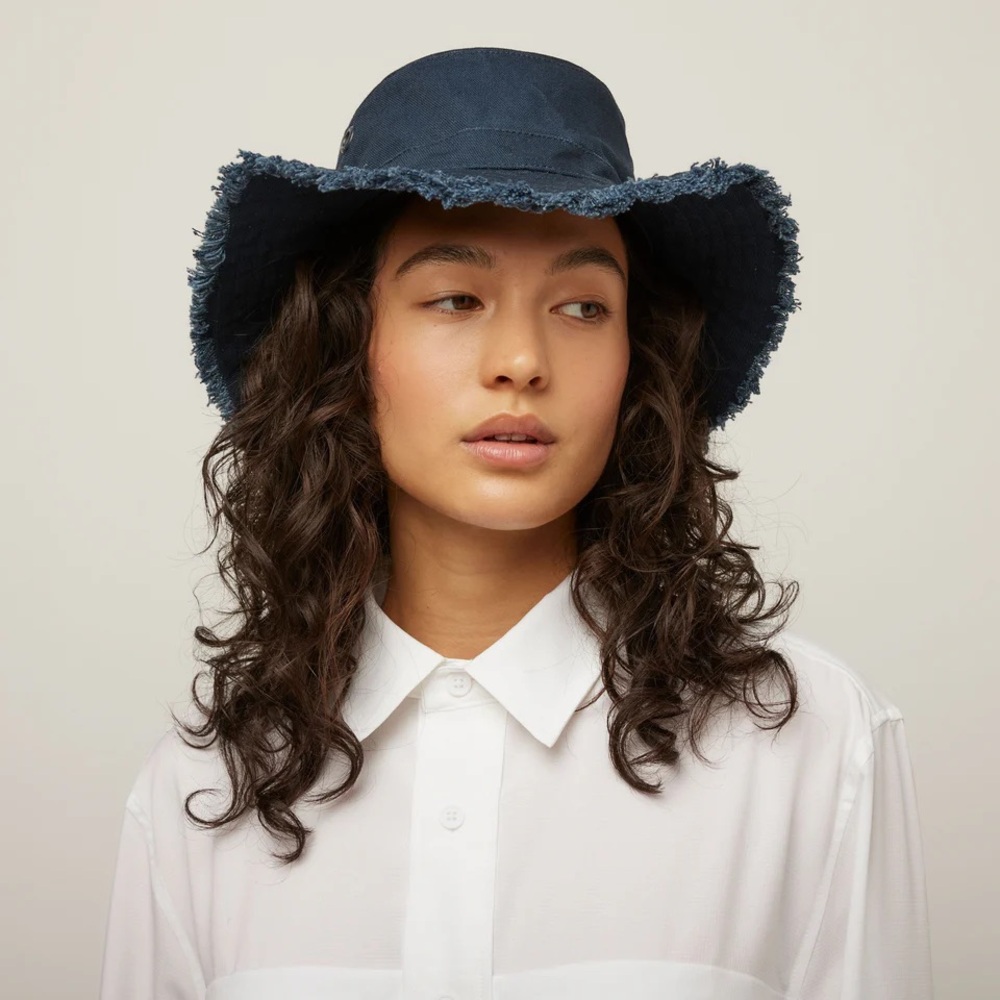 Tilley T3 Vintage Fringe Wanderer Hat, dark navy, size large